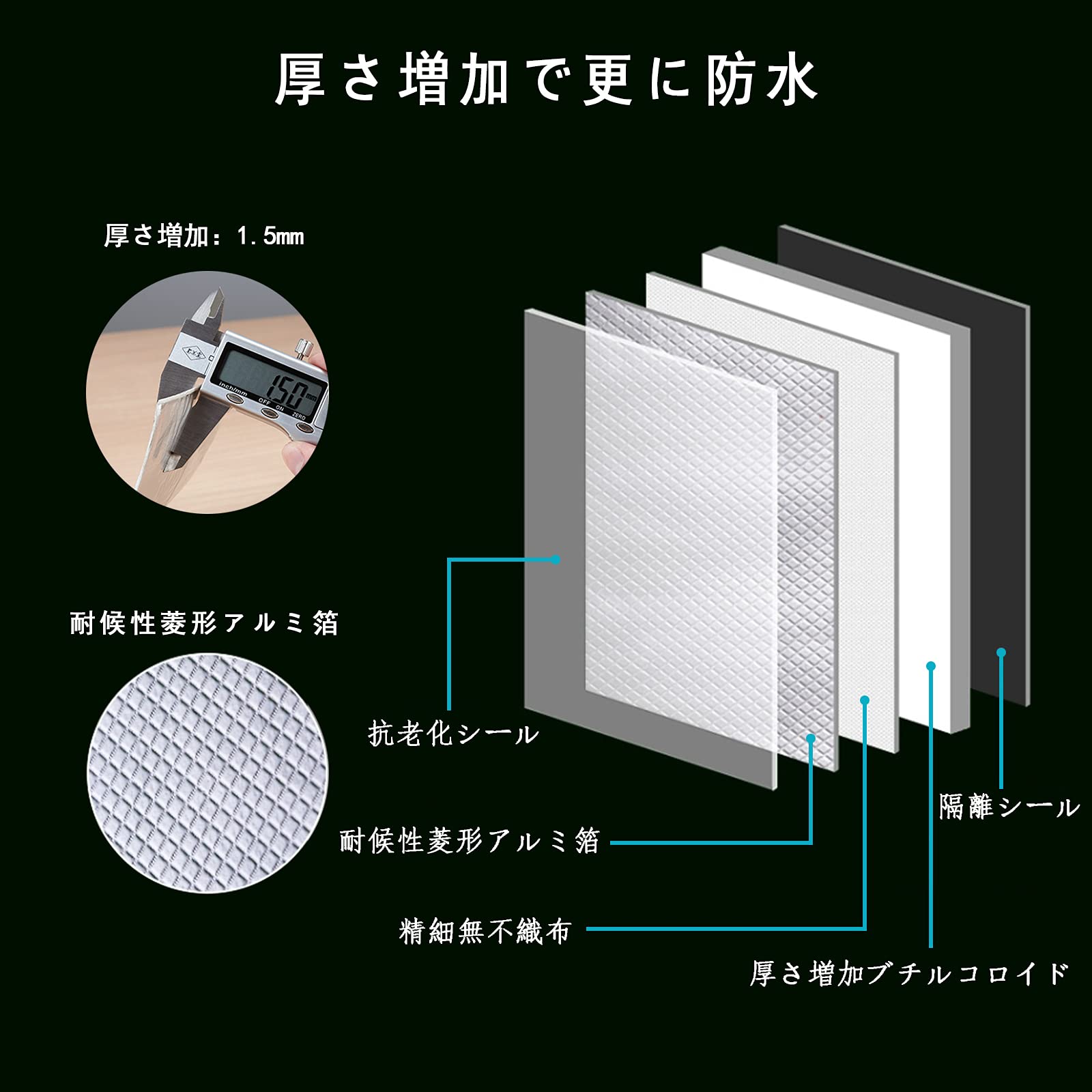 Amazon.co.jp: 防水テープ 屋外 厚手 屋根 耐水 強力 雨漏り補修テープ